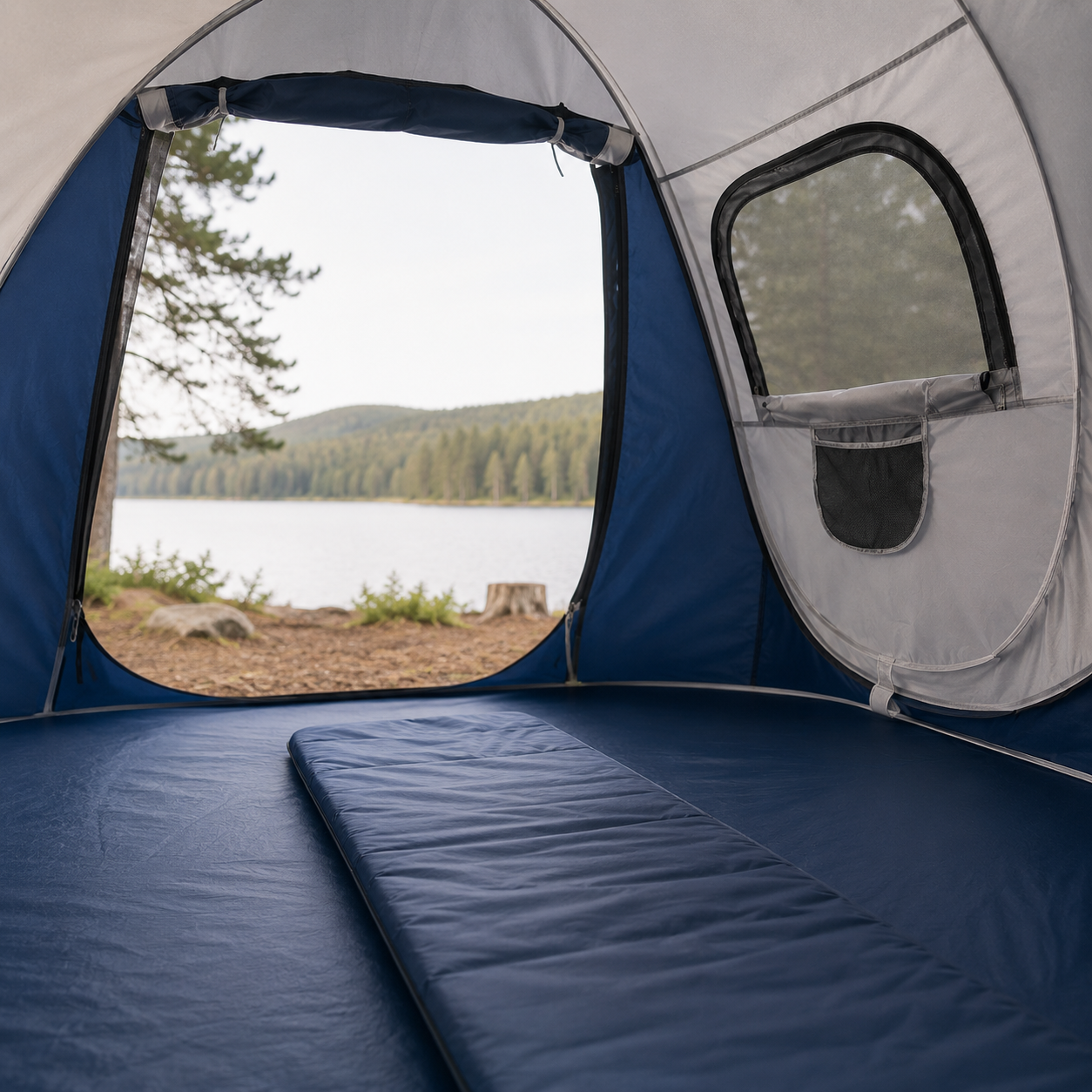 FLOECREST 4-Person Instant Pop-Up Camping Tent with Carry Bag