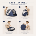 FLOECREST 4-Person Instant Pop-Up Camping Tent with Carry Bag