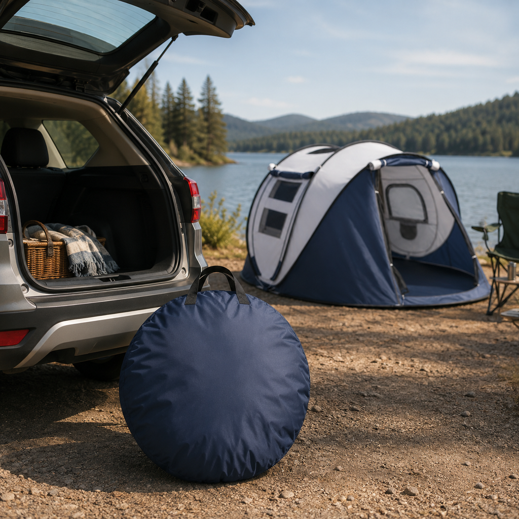 FLOECREST 4-Person Instant Pop-Up Camping Tent with Carry Bag