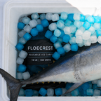 FLOECREST Blue Reusable Ice Cubes with Mesh Storage Bag – 12LB（360 PCS）