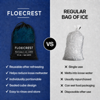 FLOECREST Clear Reusable Ice Cubes with Mesh Storage Bag – 12LB（360 PCS）