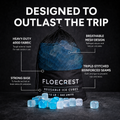 FLOECREST Blue Reusable Ice Cubes with Mesh Storage Bag – 12LB（360 PCS）