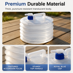Pack-Flat Collapsible Water Container with Built-In Top Spigot