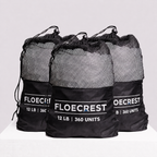 FLOECREST Clear Reusable Ice Cubes with Mesh Storage Bag – 12LB（360 PCS）